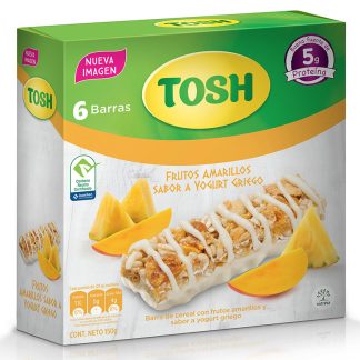 Barra Cereal Tosh Yogurt Fruto Amarillos 6 Unidades