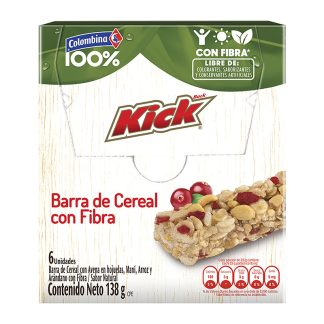 Kick Barra Cereal Fibra 6 Unidades