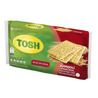 Galletas Tosh Ajonjolí 9 Paquetes