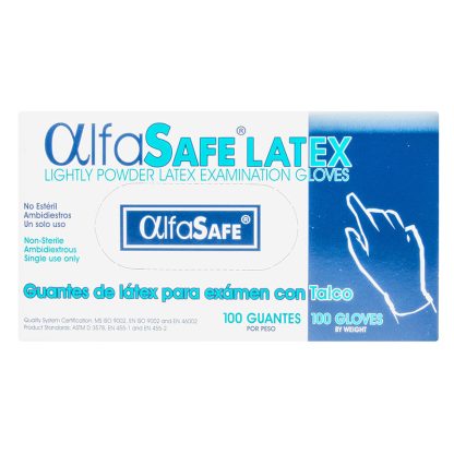 Guante Examen Alfa Latex 100 Uds S
